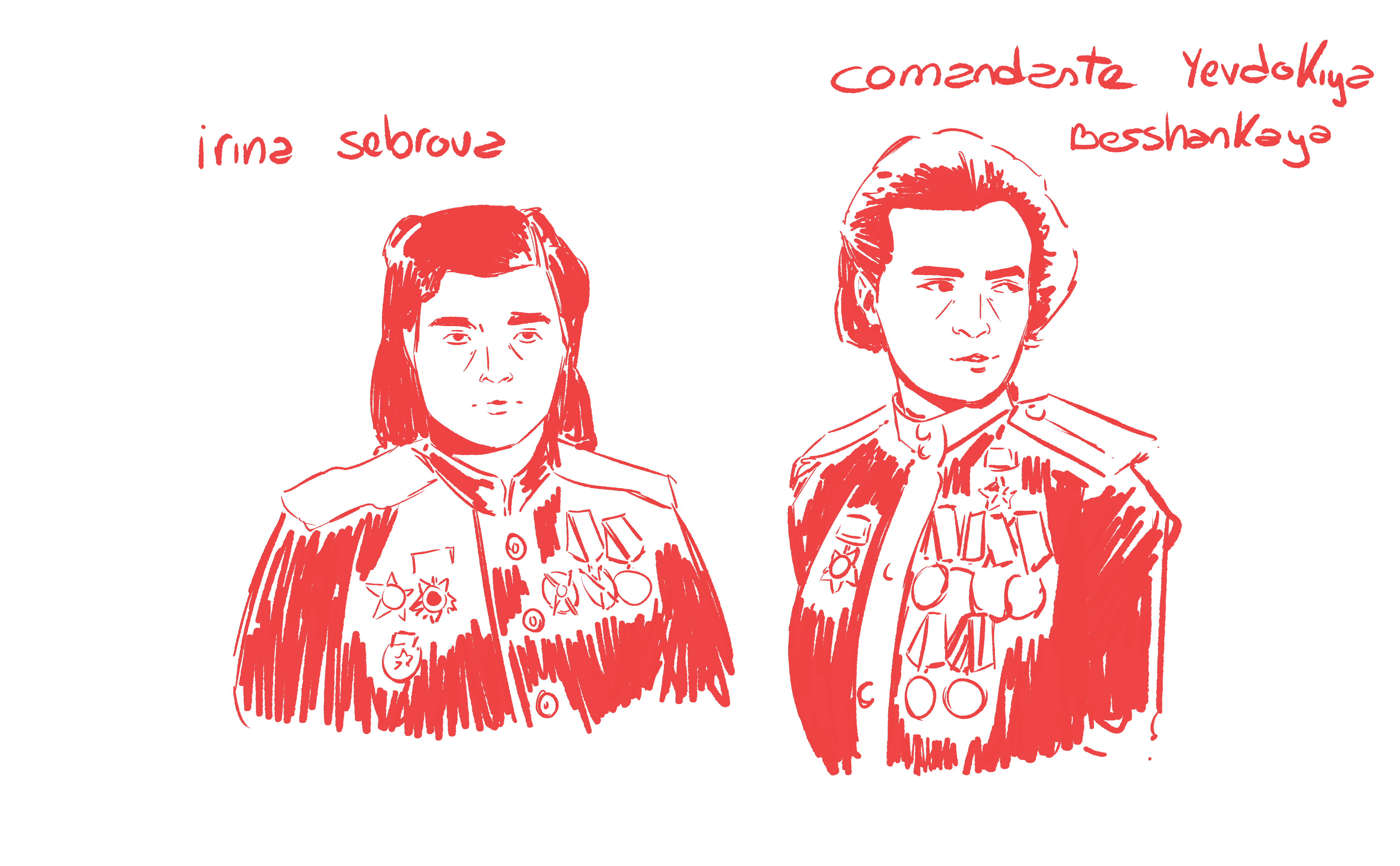 Character design 01 - Irina and Yevdokiya